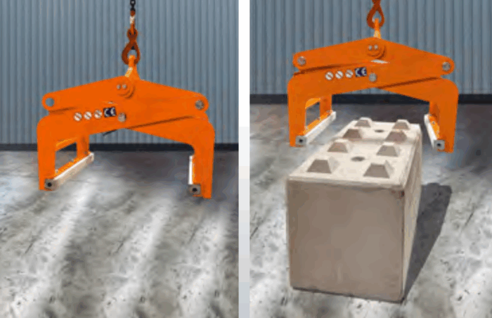 Square tongs for concrete bricks - Image 2